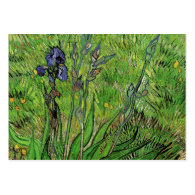 Vintage floral Iris by Vincent van Gogh Business Cards