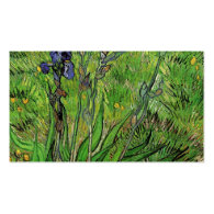 Vintage floral Iris by Vincent van Gogh Business Card