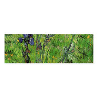Vintage floral Iris by Vincent van Gogh Business Card Templates