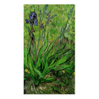 Vintage floral Iris by Vincent van Gogh Business Card