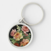 Vintage Floral Keychains