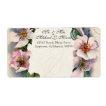 Vintage Floral Lace Wild Pink Rose Swirl Formal Personalized Shipping Labels