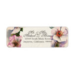 Vintage Floral Lace Wild Pink Rose Swirl Formal Custom Return Address Label