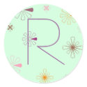 Vintage Floral Letter R Sticker by Initialreaction Vintage Floral Letter R Sticker