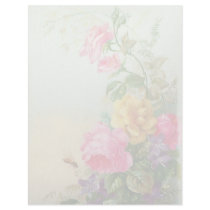 Vintage Floral Letterhead Stationery