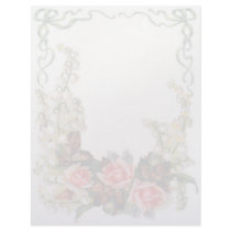 Vintage Floral Letterhead Stationery