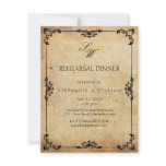 Vintage Floral Monogram Rehearsal Dinner Card Custom Invitations