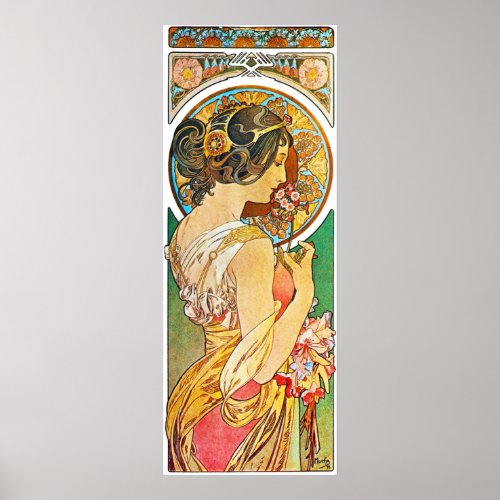 Vintage Floral Mucha posters