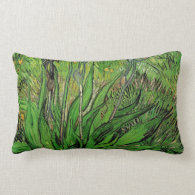 Vintage floral oil painting, Iris by Van Gogh Throw Pillows
