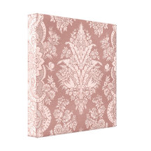 Vintage Floral on Rosy Beige Gallery Wrap Canvas