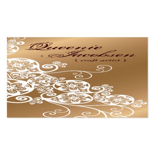 Vintage Floral Paisley Art Deco Boho Chic Elegant Business Card Template