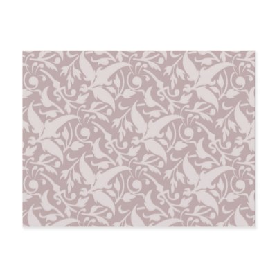 Vintage Floral Pattern 1 - Faded Red Postcards