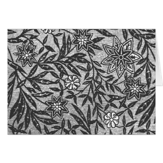 Vintage Floral Pattern Etching Blank Art Card