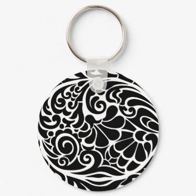 vintage floral pattern key chains by VioDeSign