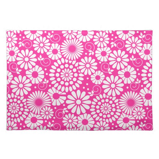 Vintage floral pink placemat