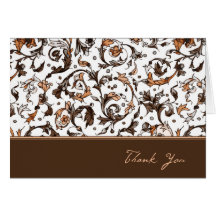 Vintage Floral Print Card