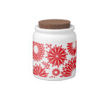 Vintage floral red Candy Jar candy jars