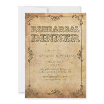 Vintage Floral Rehearsal Dinner Card Custom Invitation