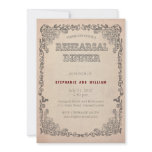 Vintage Floral Rehearsal Dinner Card Announcements