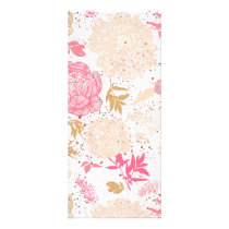 Vintage Floral Retail Pink White Cream Custom Rack Cards