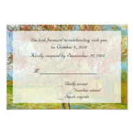 Vintage floral RSVP cards,  spring, summer wedding Custom Announcements