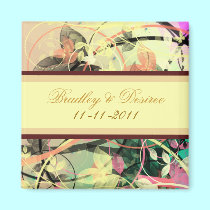 Vintage Floral Save The Date magnets