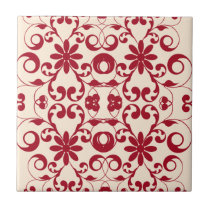 Vintage floral shabby and chic pattern tiles