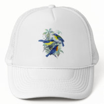 Vintage Floral Songbirds Apparel and Gifts hats