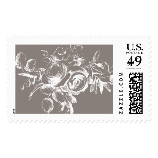 Vintage Floral Stamp Zazzle