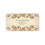Vintage Floral Swirl Customizable Address Labels