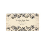 Vintage Floral Swirl Customizable Address Labels