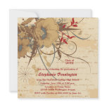 Vintage floral swirl graduation party announcement