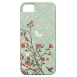 Vintage floral swirls damask + bird iphone 5 case