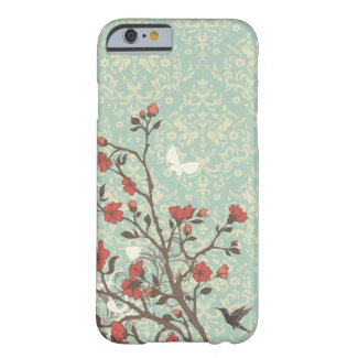 Vintage floral swirls damask + bird iPhone 6 case