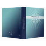 Vintage Floral Swirls & Rays Aqua Gradient