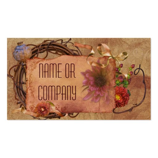 Vintage Floral Tag Business Cards