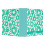 Vintage floral turquoise Binder binders