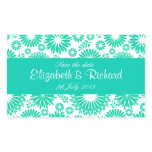 Vintage floral turquoise Sticker stickers