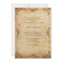 Vintage Floral Wedding Invitation