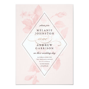 Vintage floral wedding invitation 5