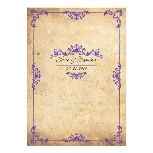 Vintage Floral Wedding Invitation