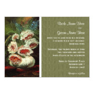 Vintage floral wedding invitations. custom invite