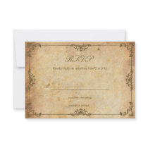 Vintage Floral Wedding RSVP Card Custom Invites