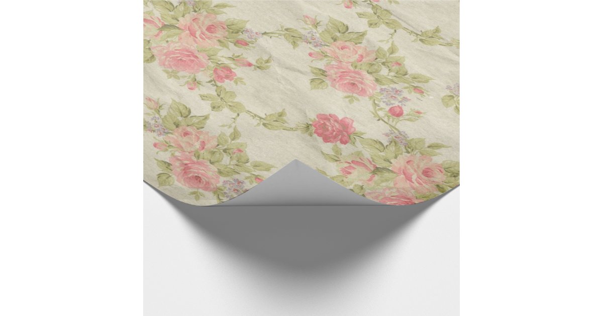 Vintage Floral Wrapping Paper | Zazzle