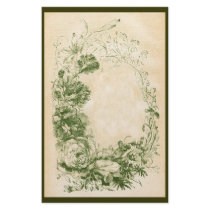 Vintage Floral Wreath Print Stationery by LeAnnS123 Vintage Floral Wreath Print Stationery