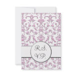 Vintage Florentine Damask (Pink) (Wedding) invitations