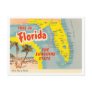 Vintage Florida Map Postcard