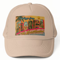 Vintage Florida Postcard hats by tee_licious Vintage Florida Postcard hats