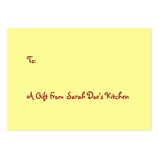 VINTAGE FLOUR ADVERTISING KITCHEN GIFT TAG CARDS BUSINESS CARD TEMPLATE (back side)