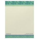 Vintage Flourish Aquamarine Customized Letterhead